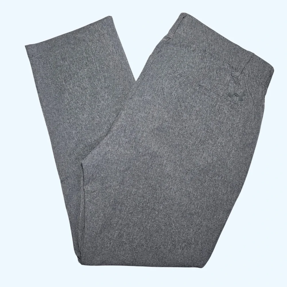 Under Armour Match Play Golf Pants Grey Heather Performance Trousers Mens 36x30